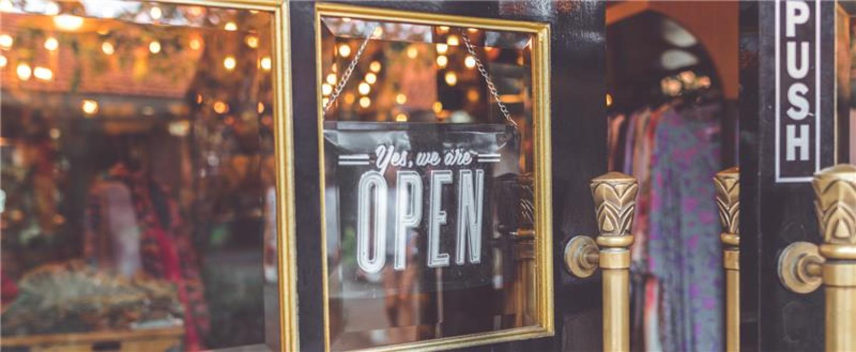 HERO Banner_PermitSF image of a small business with an open sign
